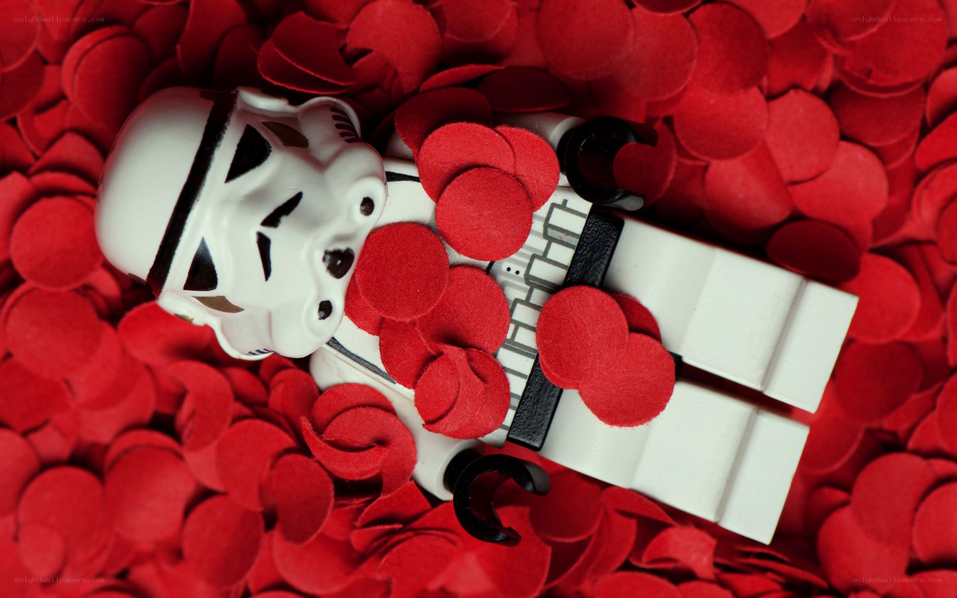 Stormtrooper in red confetti