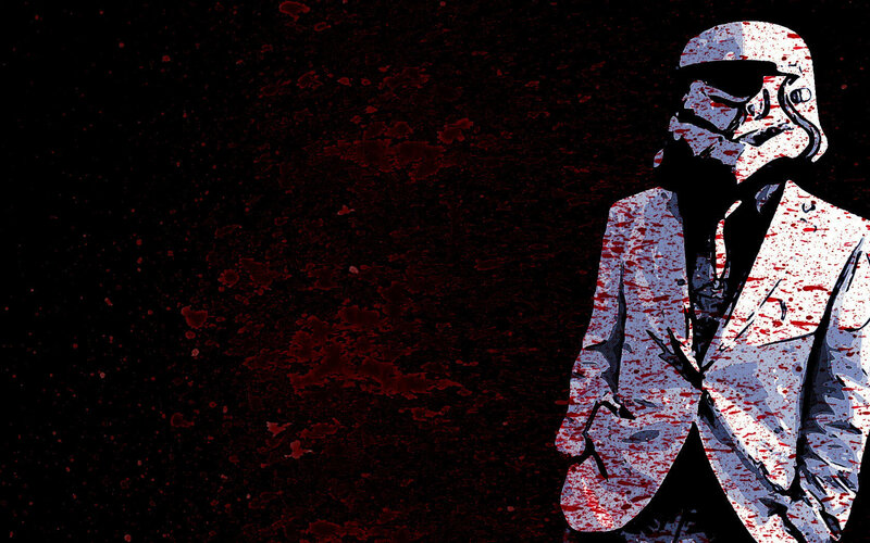 Stormtrooper in Suit — Black, Dark, Dramatic