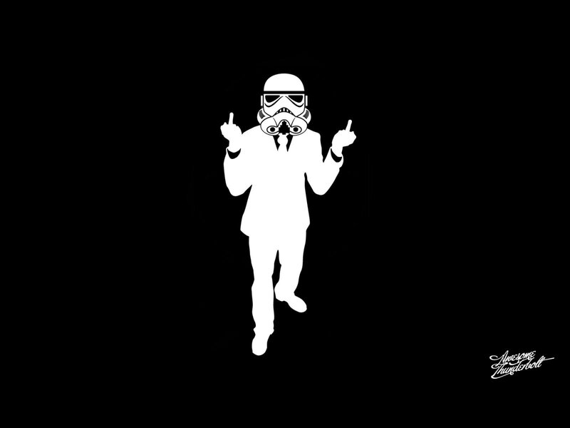 Stormtrooper in Suit — Black, Humorous