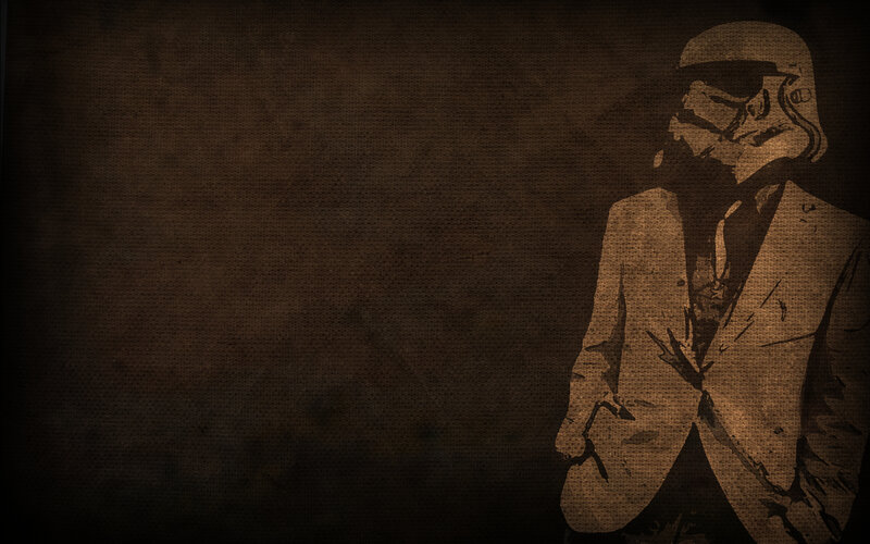 Stormtrooper in Suit — Brown, Dramatic