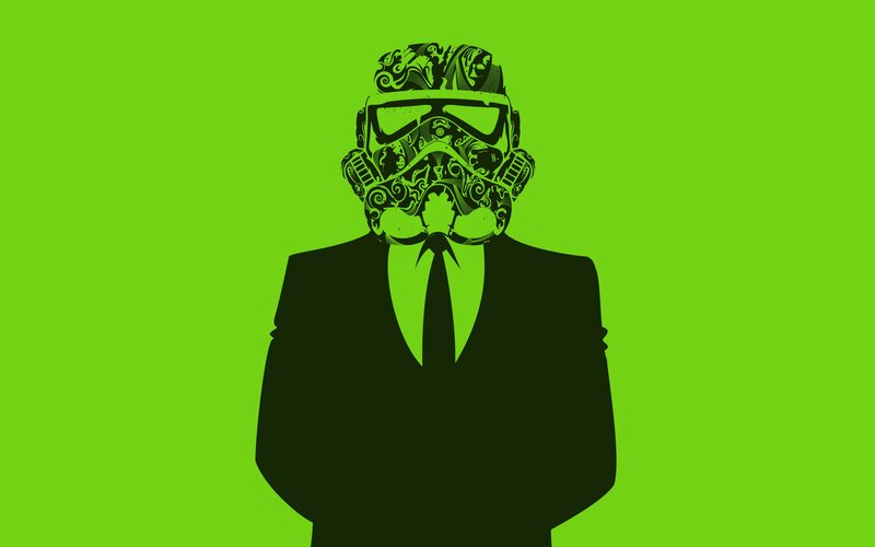 Stormtrooper in Suit — Green, Stylized