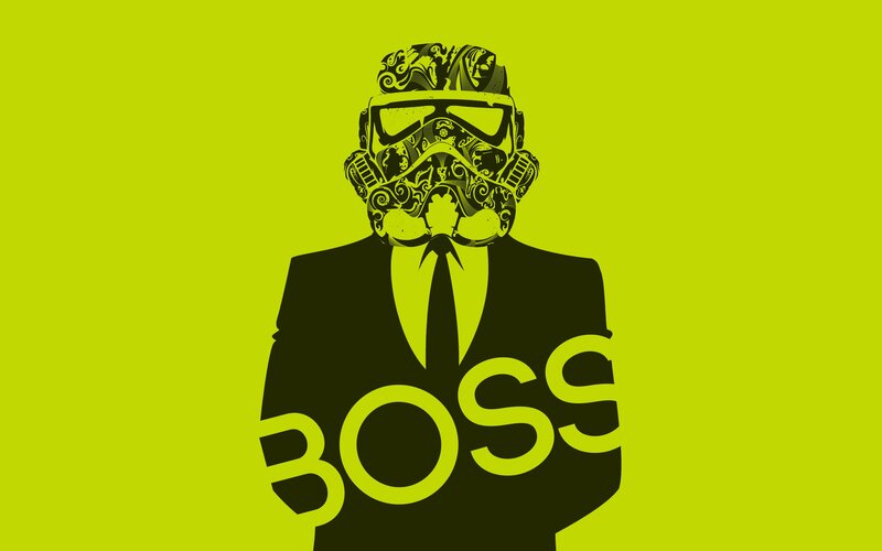 Stormtrooper in Suit — Yellow, Confident