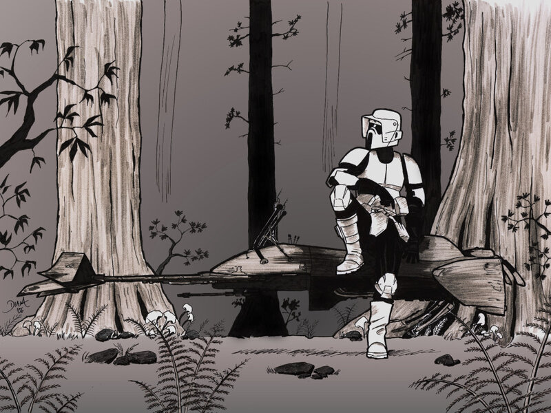 Stormtrooper in the forest