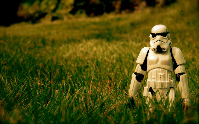 Stormtrooper in the grass