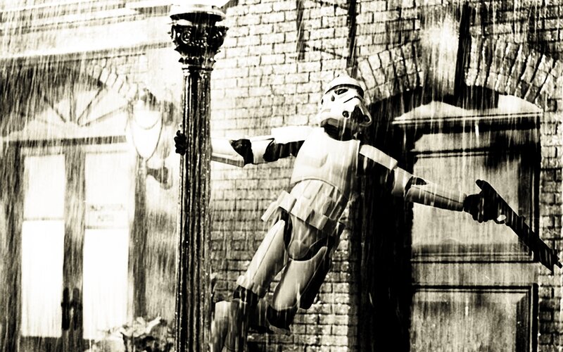 Stormtrooper in the rain
