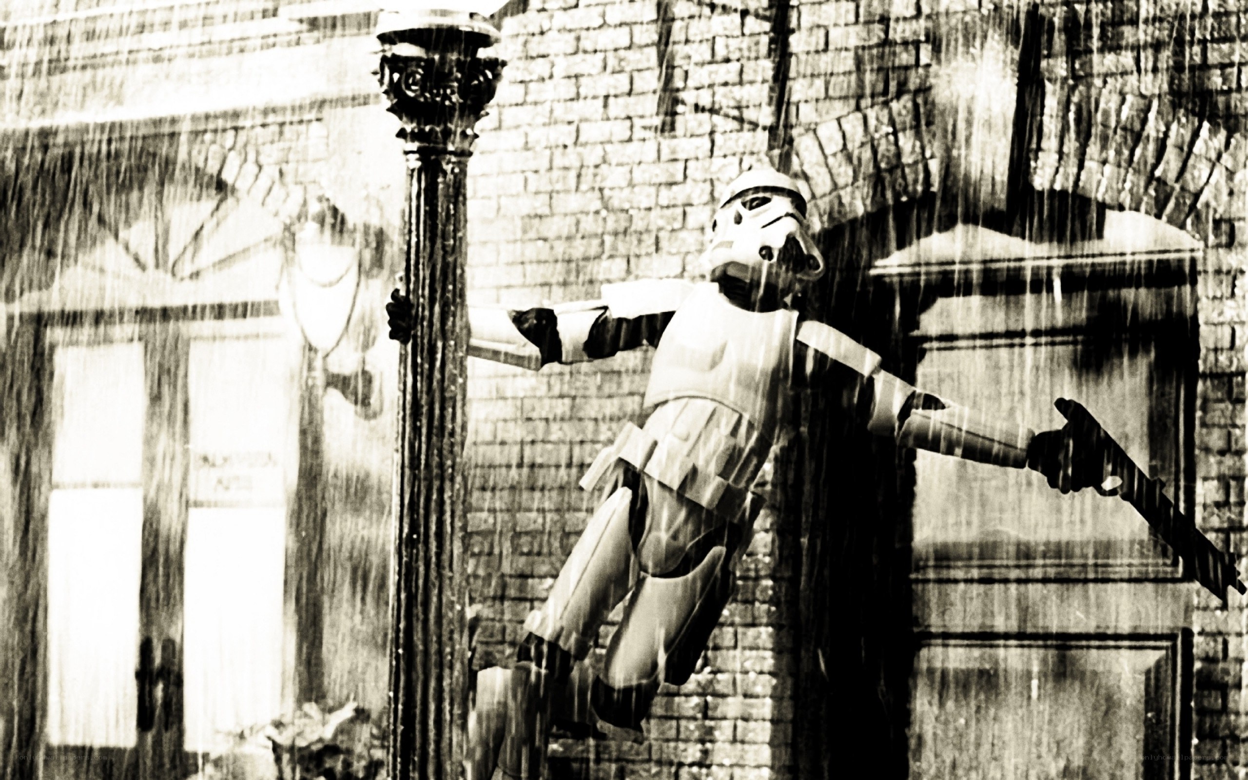 Stormtrooper in the rain
