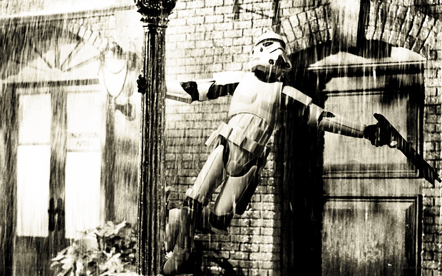 Stormtrooper in the rain