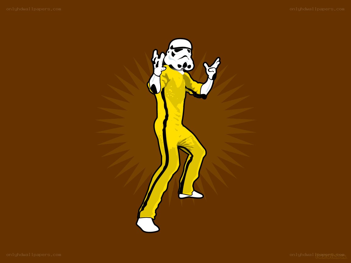 stormtrooper in yellow suit
