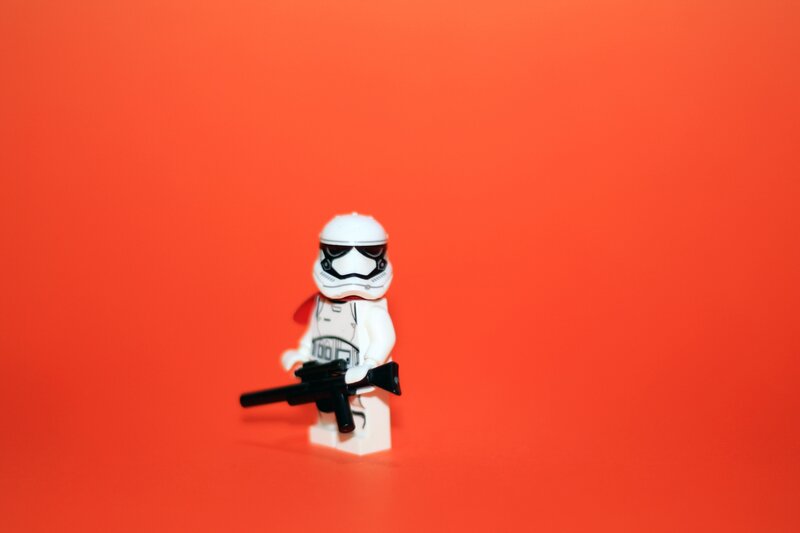 Stormtrooper Minifigure — Red, Minimalist