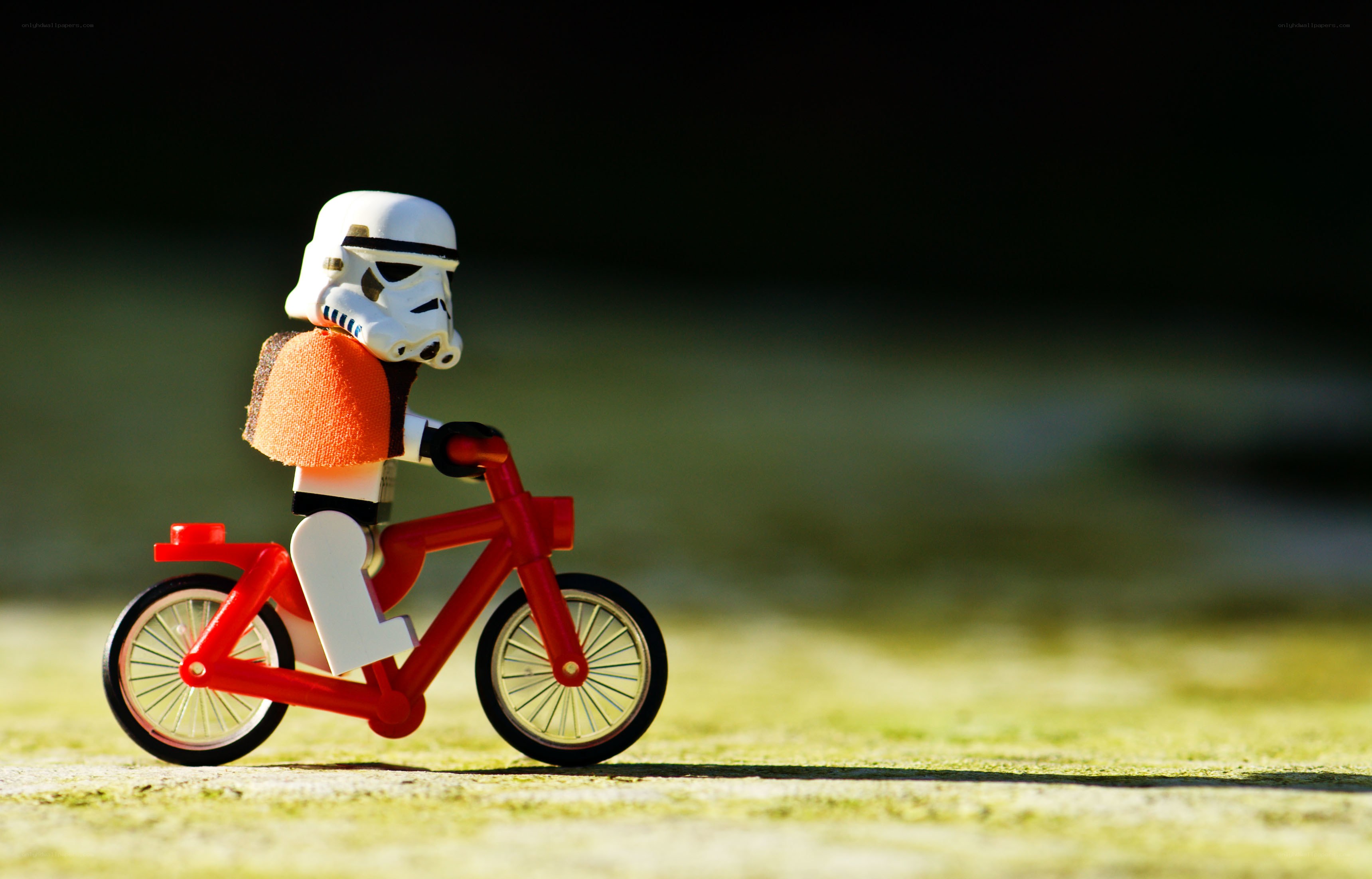 Stormtrooper on a red bike