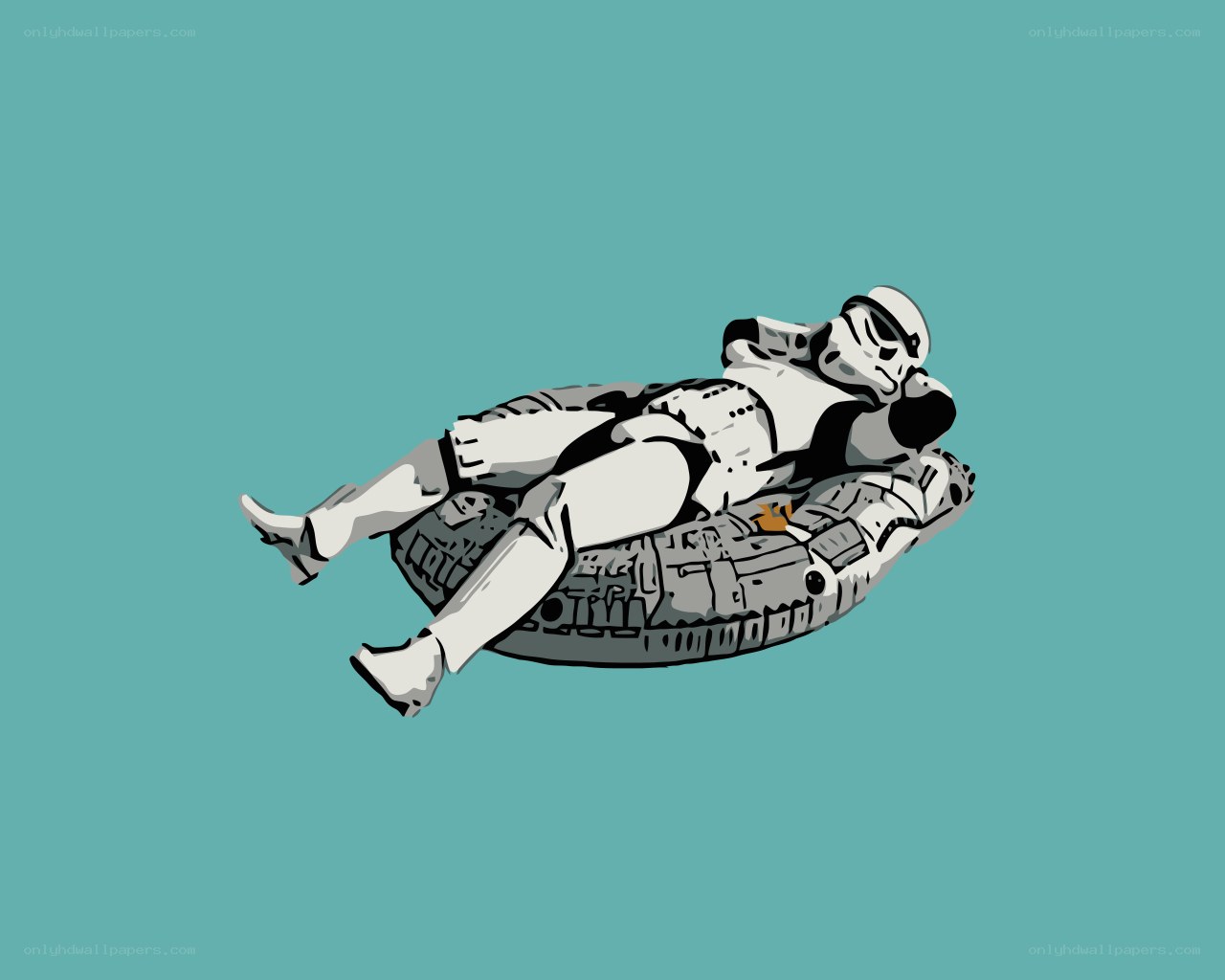 Stormtrooper on a speeder bike
