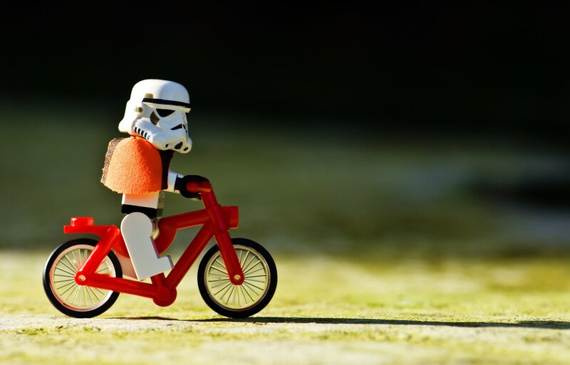 Stormtrooper on Bicycle — Red