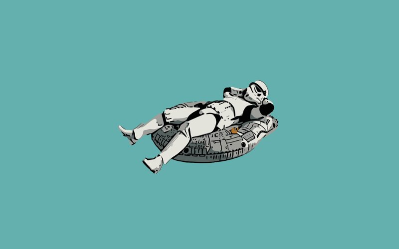 Stormtrooper on Inflatable — Teal