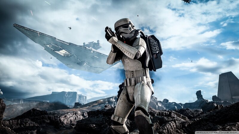 Stormtrooper on Rocky Terrain — Gray