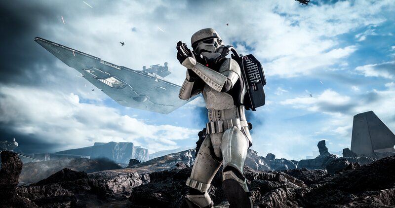 Stormtrooper on Rocky Terrain