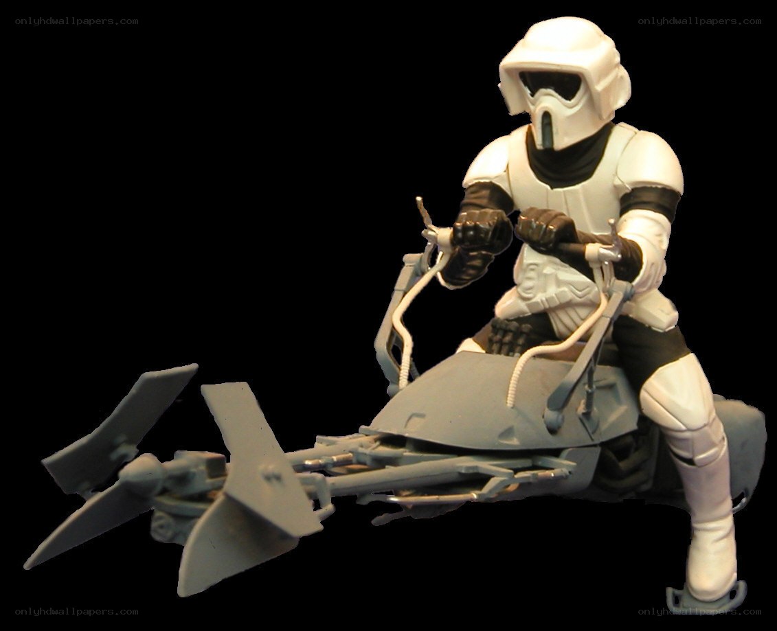 Stormtrooper on speeder bike
