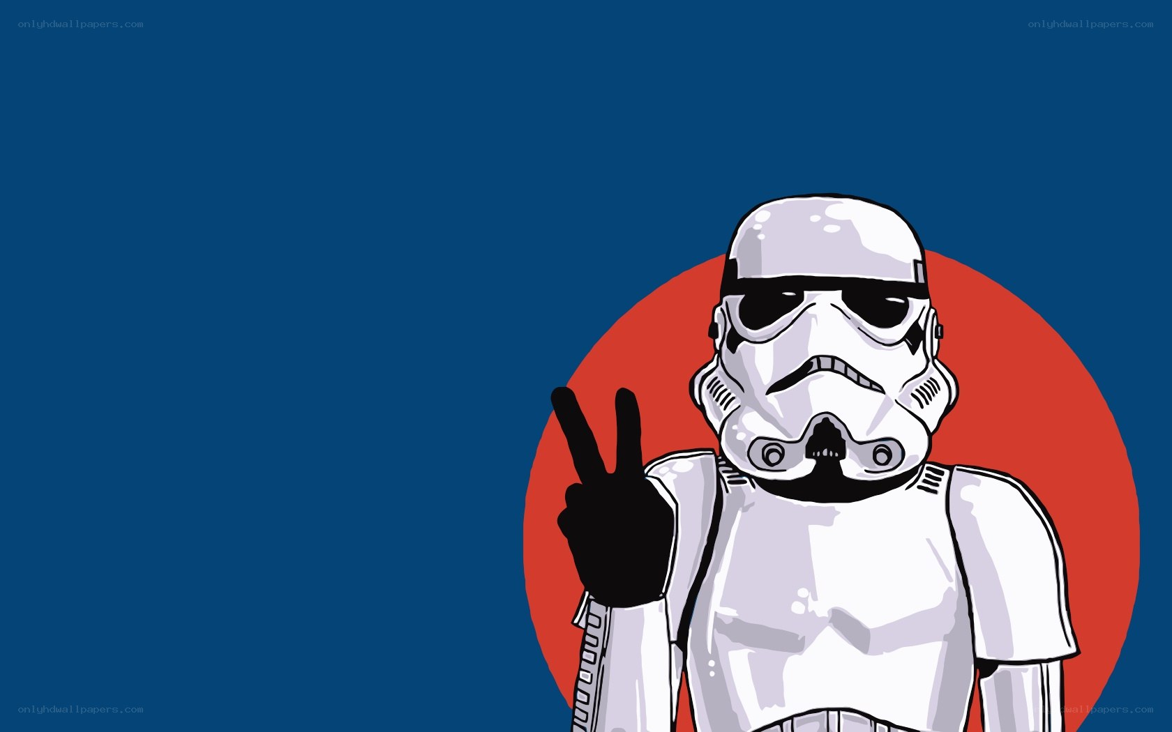 Stormtrooper peace sign