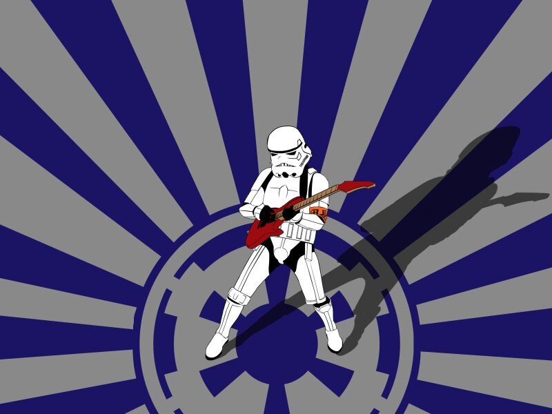 stormtrooper playing guitar