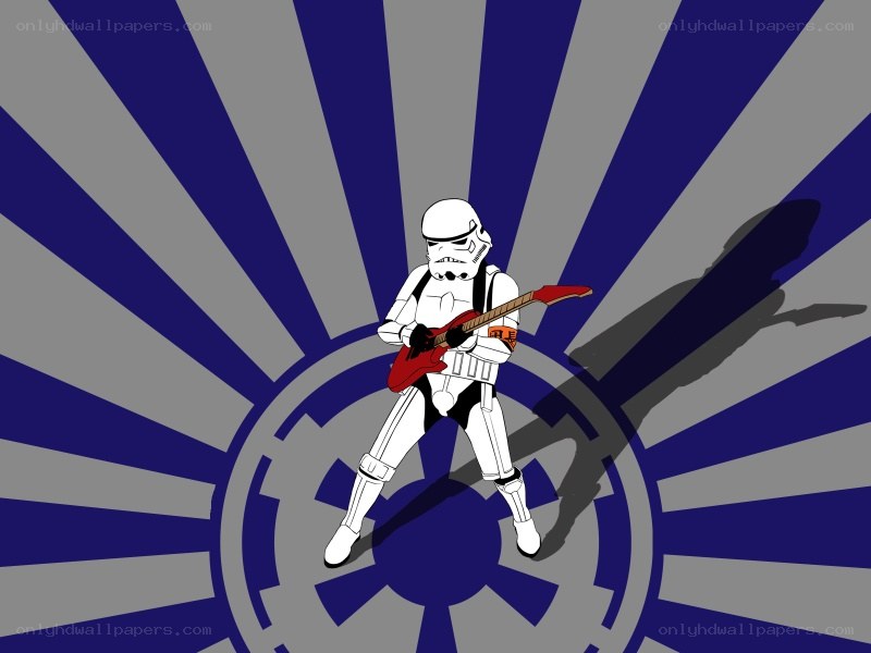 stormtrooper playing guitar