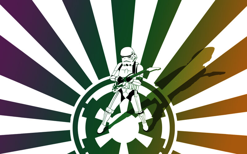 stormtrooper playing guitar