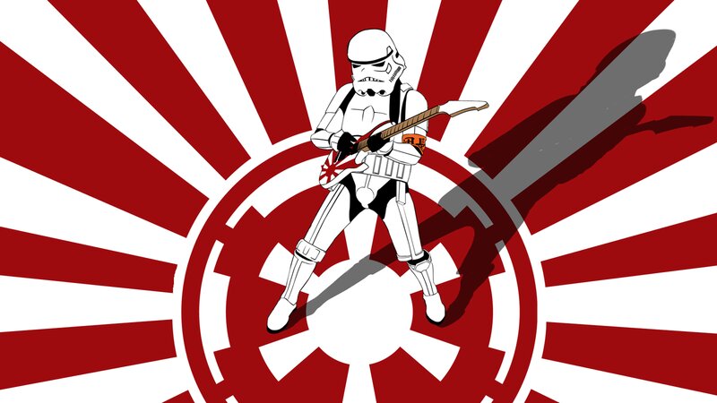 Stormtrooper Playing Guitar — Red
