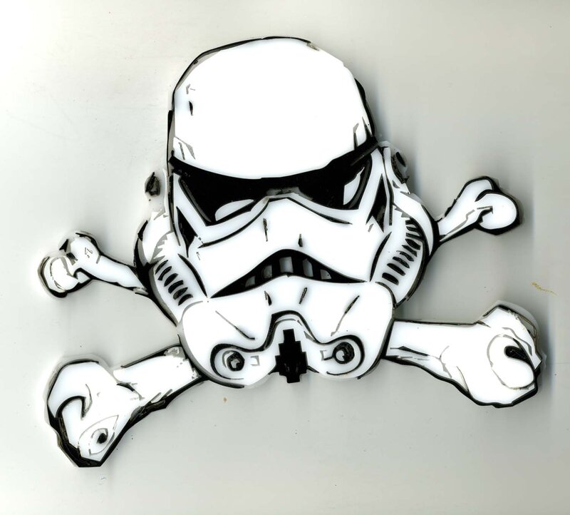 Stormtrooper Skull — White