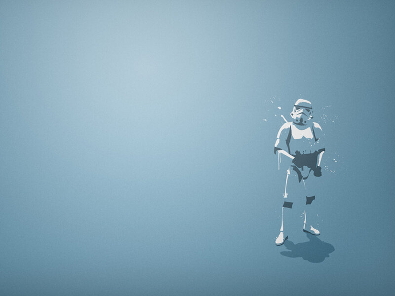 Stormtrooper splatter art