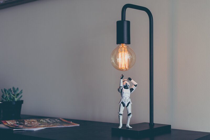 Stormtrooper under lamp