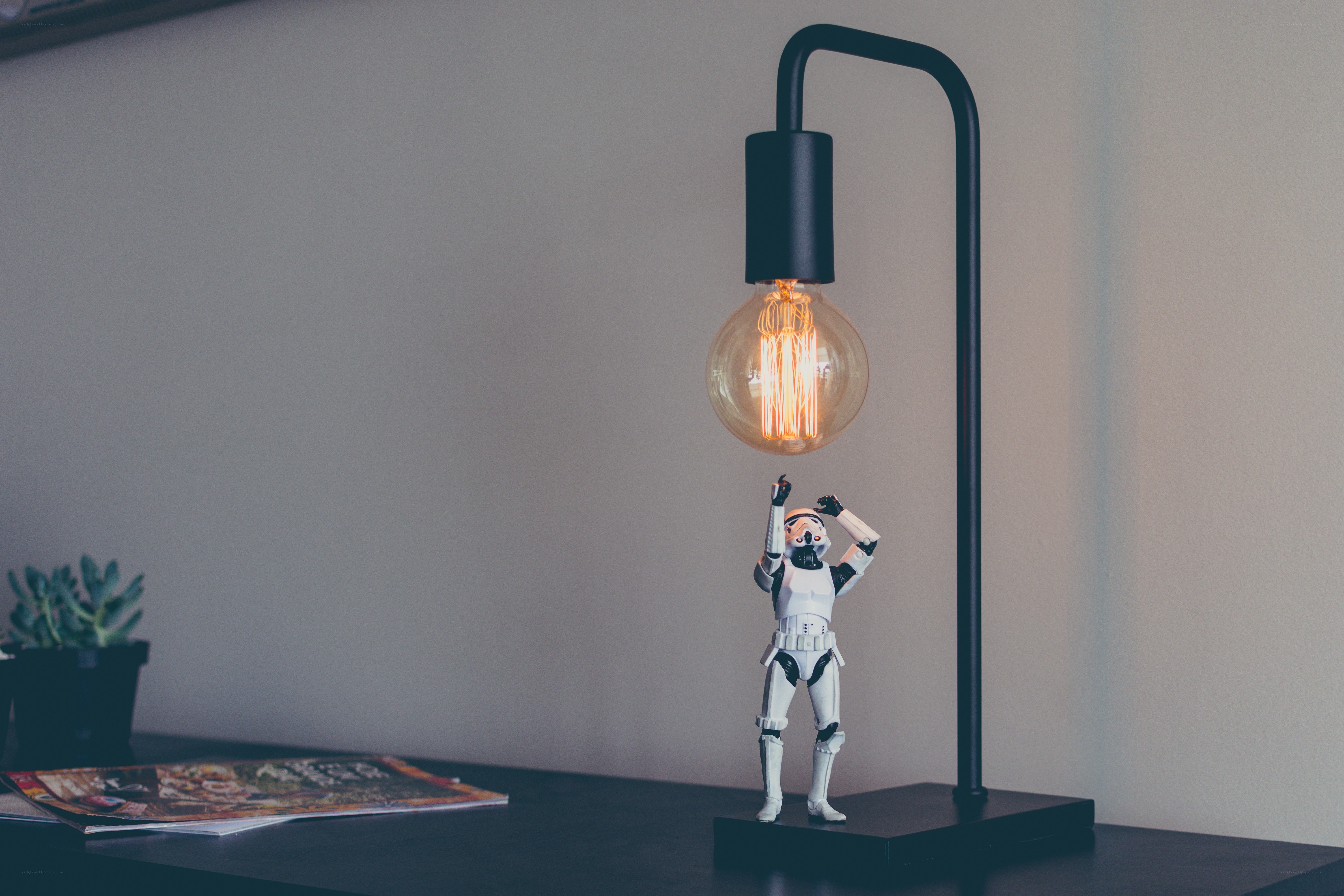 Stormtrooper under lamp