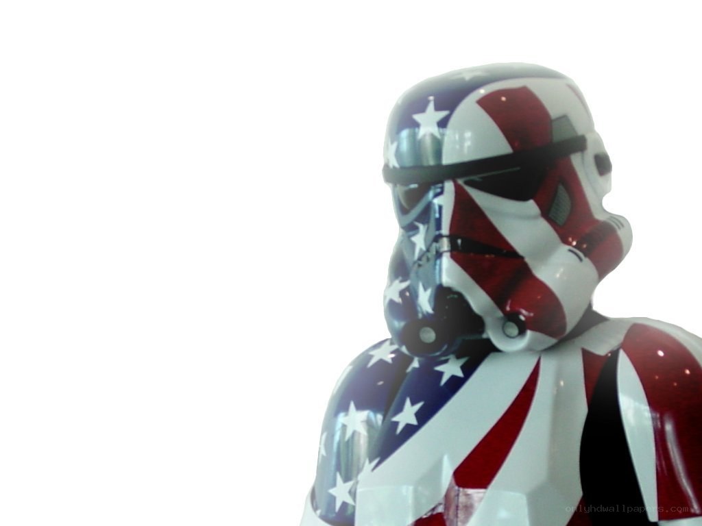 stormtrooper with american flag design