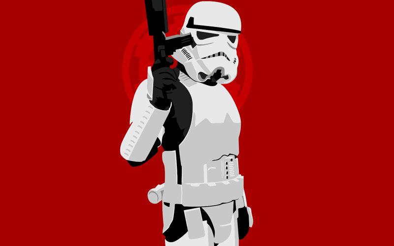 Stormtrooper with blaster