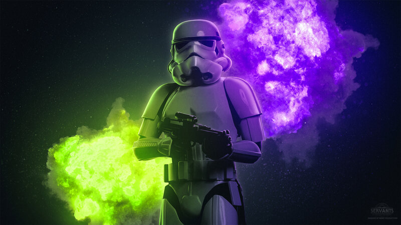 Stormtrooper with Blaster — Purple
