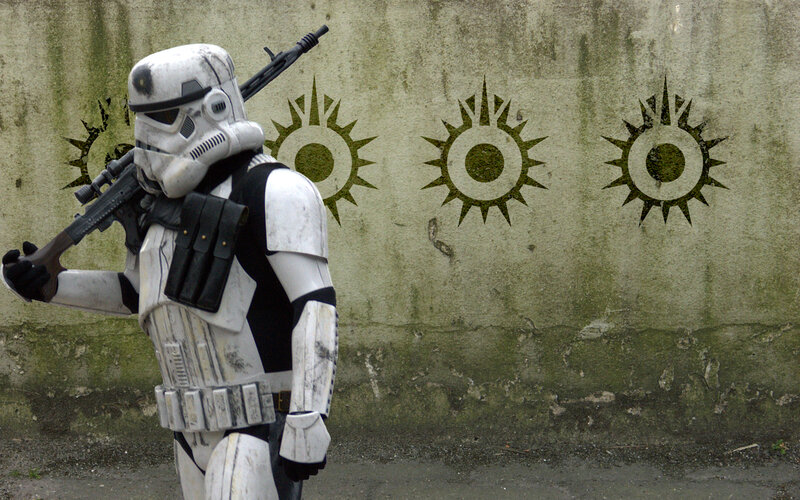 Stormtrooper with blaster rifle