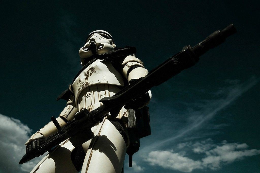 Stormtrooper with blaster rifle