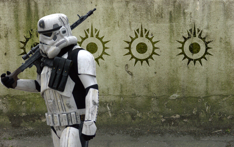 Stormtrooper with blaster rifle