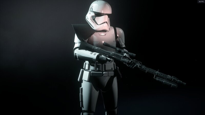 Stormtrooper with Blaster — White, Dramatic, 3d Render, Blaster Rifle