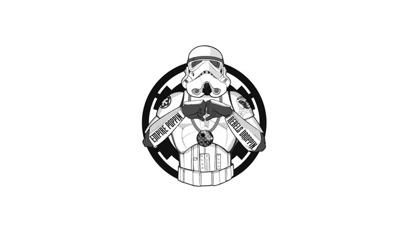 Stormtrooper with heart gesture