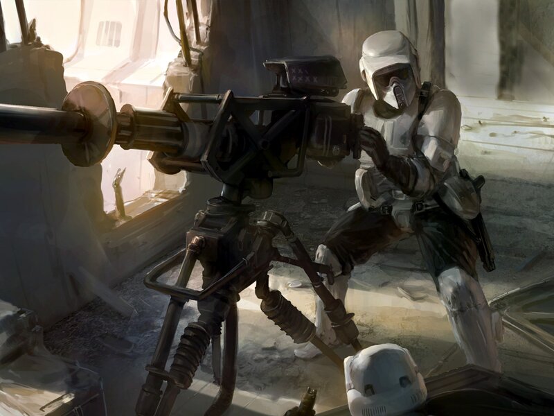 Stormtrooper with Heavy Weapon — White