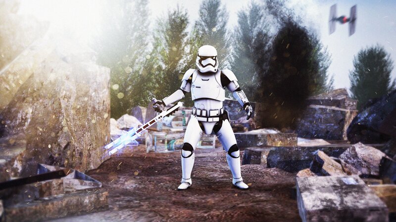 Stormtrooper with Lightsaber