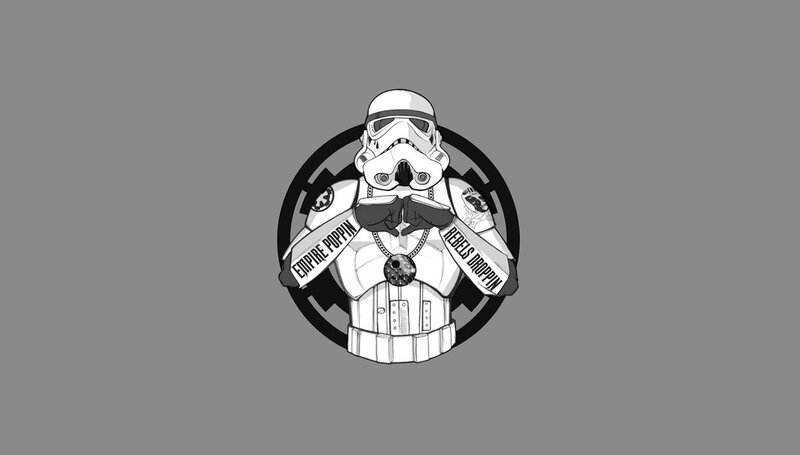 Stormtrooper with rebel text