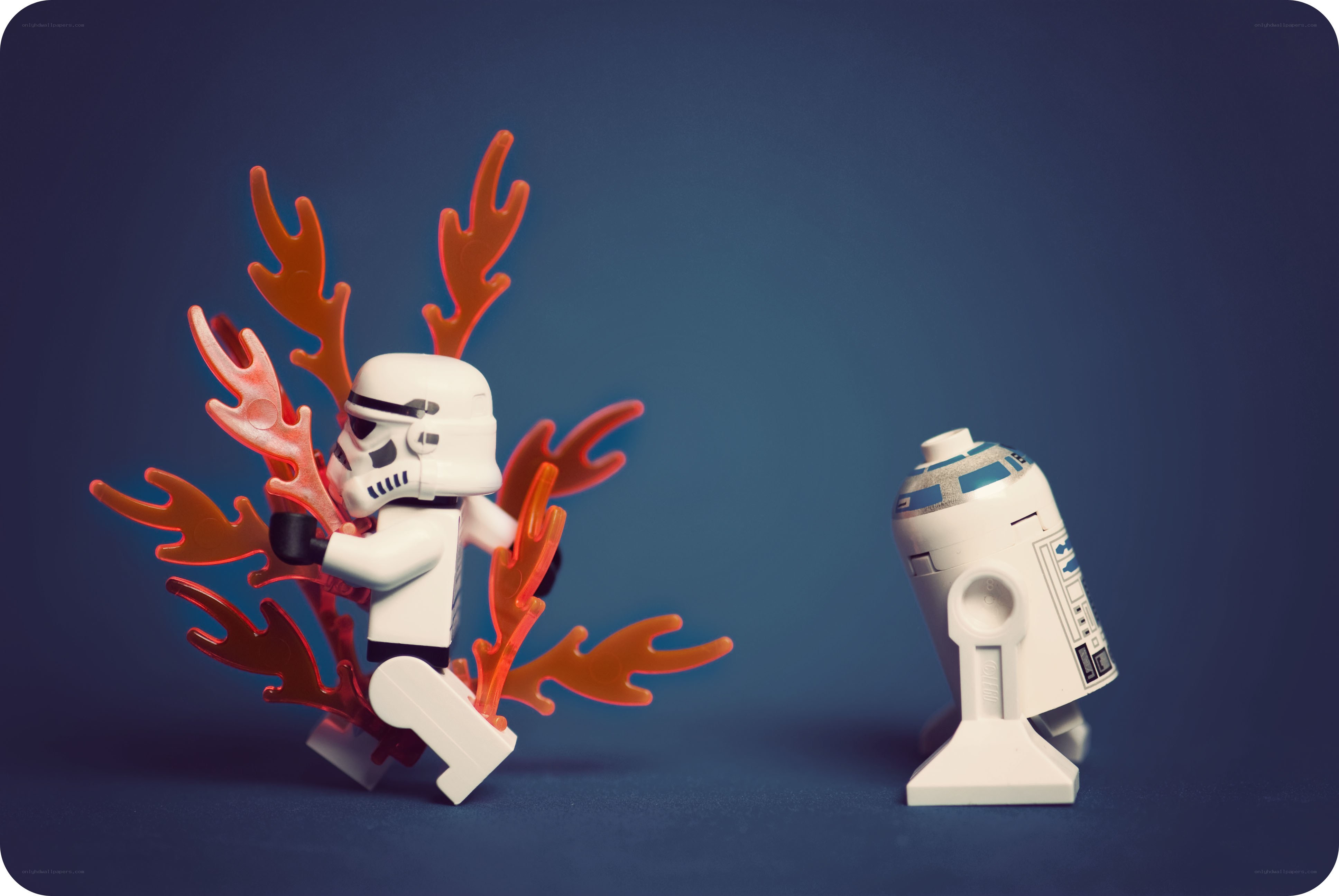 Stormtrooper with reindeer antlers
