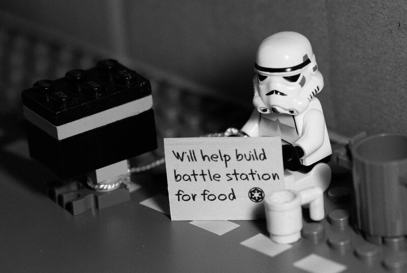 Stormtrooper with sign