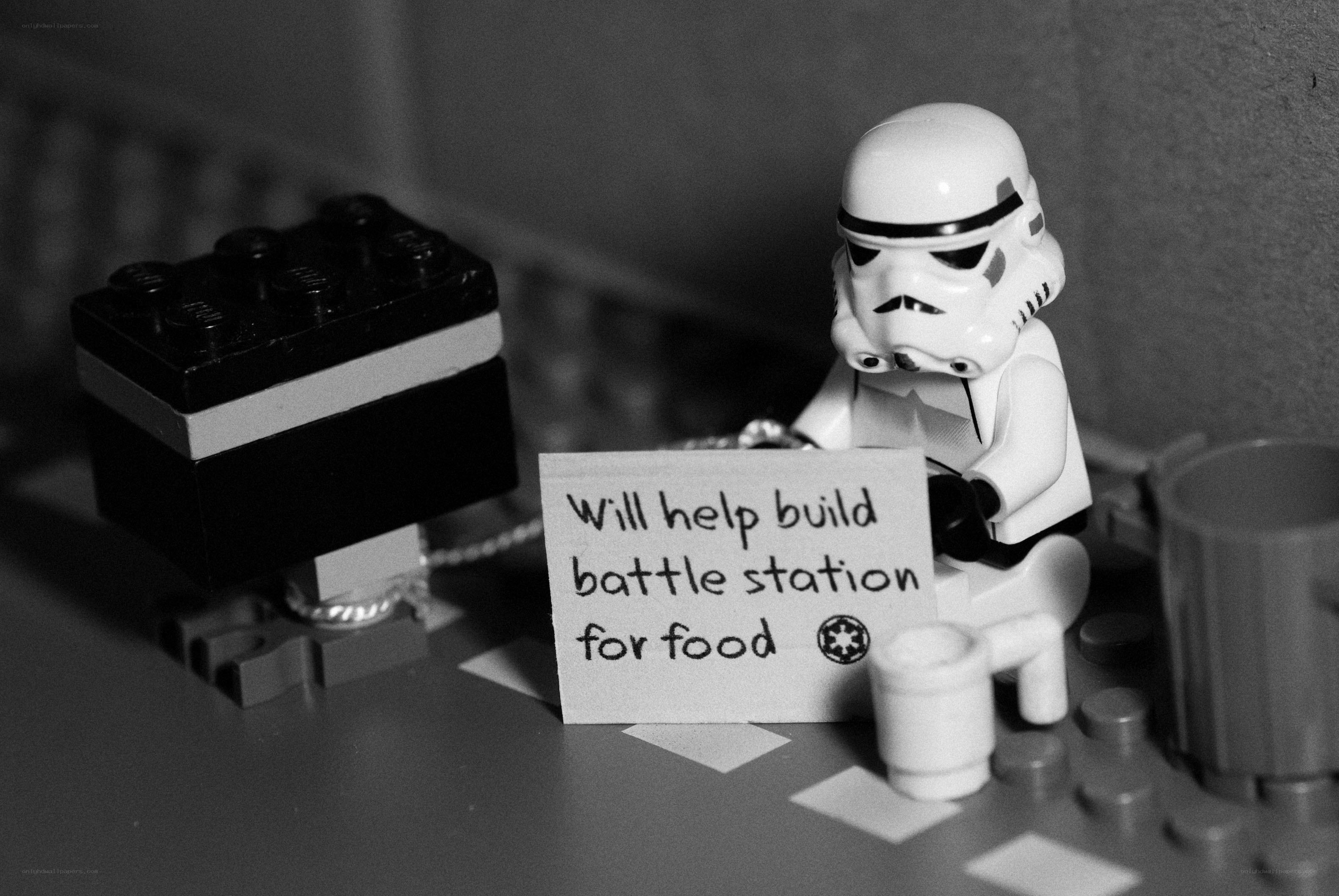 Stormtrooper with sign