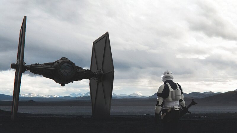 Stormtrooper with TIE Fighter
