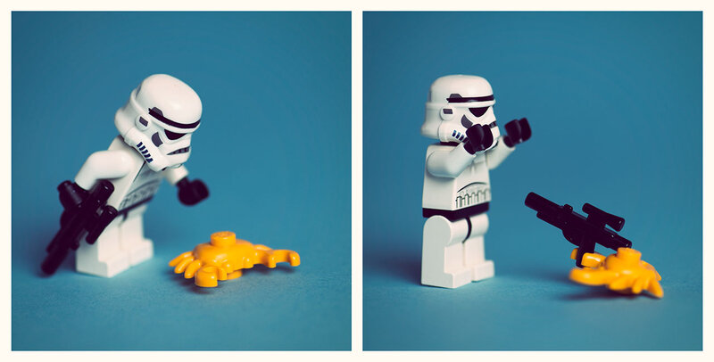 Stormtrooper with toy crab