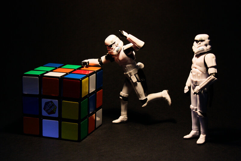 Stormtroopers and a Rubik's Cube