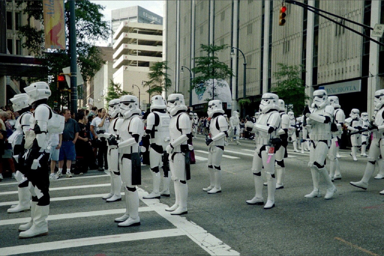 Stormtroopers at a parade