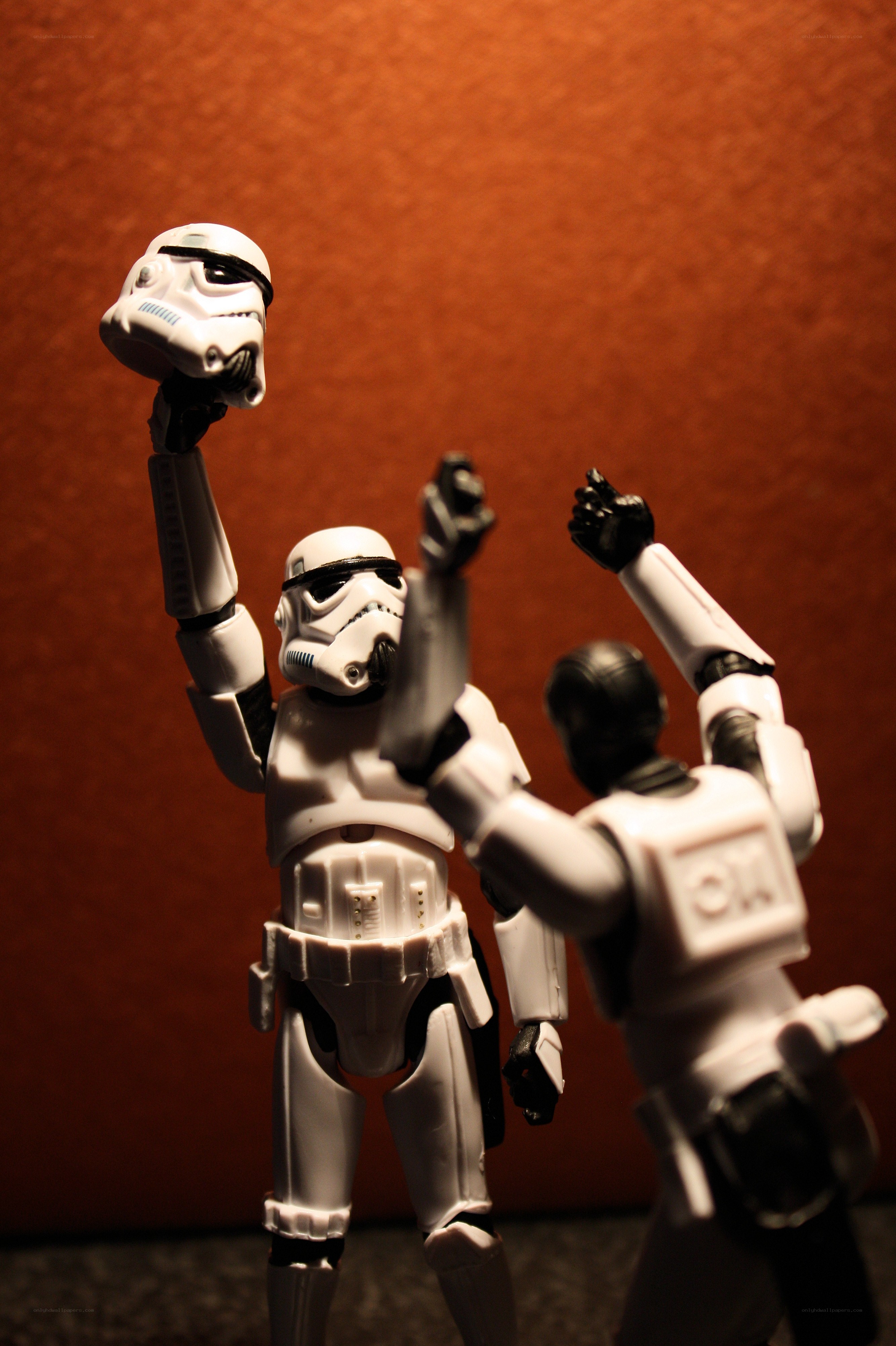Stormtroopers celebrating victory