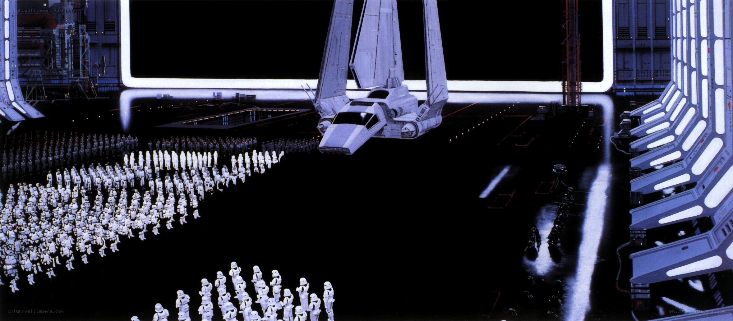 Stormtroopers in a hangar