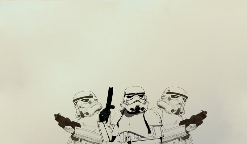 Stormtroopers in a line